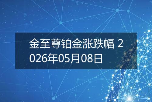 金至尊铂金涨跌幅 2026年05月08日