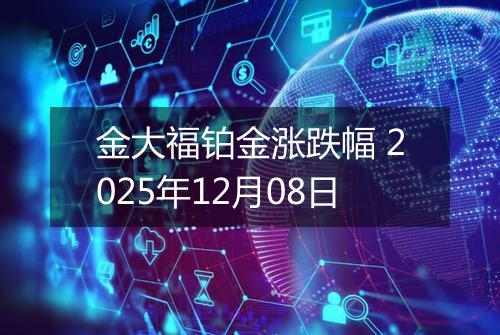 金大福铂金涨跌幅 2025年12月08日