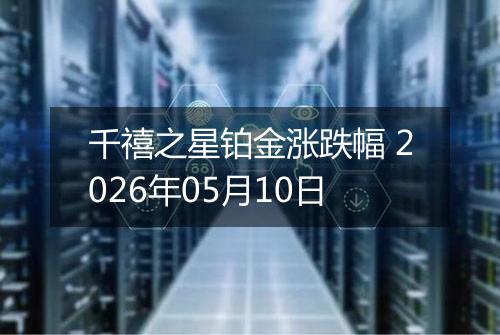 千禧之星铂金涨跌幅 2026年05月10日