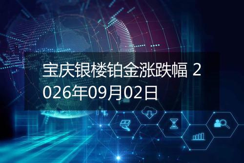 宝庆银楼铂金涨跌幅 2026年09月02日