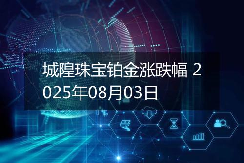 城隍珠宝铂金涨跌幅 2025年08月03日