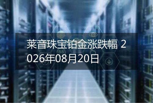莱音珠宝铂金涨跌幅 2026年08月20日