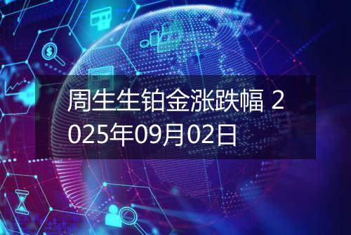 周生生铂金涨跌幅 2025年09月02日