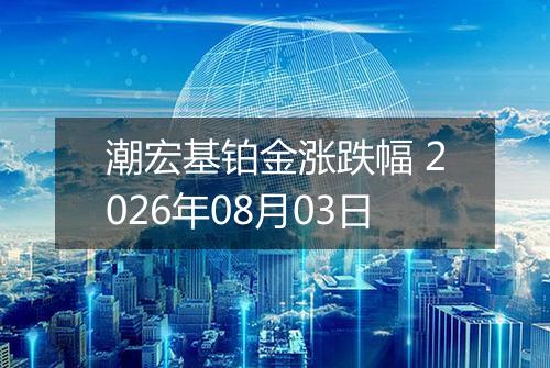 潮宏基铂金涨跌幅 2026年08月03日