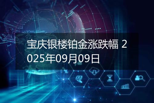 宝庆银楼铂金涨跌幅 2025年09月09日