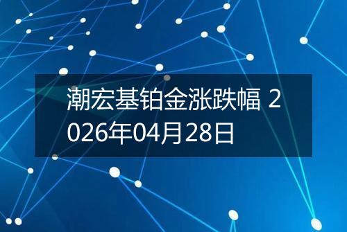潮宏基铂金涨跌幅 2026年04月28日