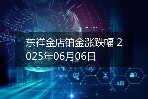 东祥金店铂金涨跌幅 2025年06月06日