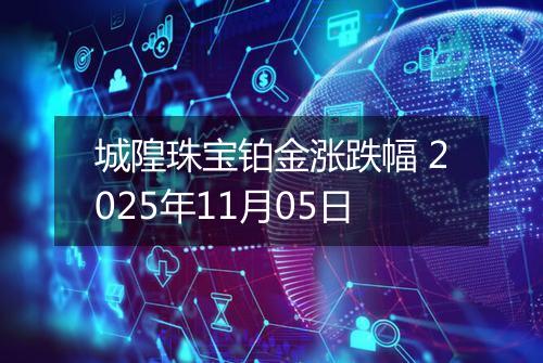 城隍珠宝铂金涨跌幅 2025年11月05日