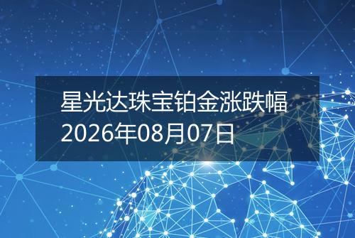 星光达珠宝铂金涨跌幅 2026年08月07日